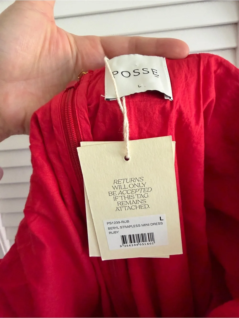 Posse Beryl Embroidered Cotton Mini Dress NWT L